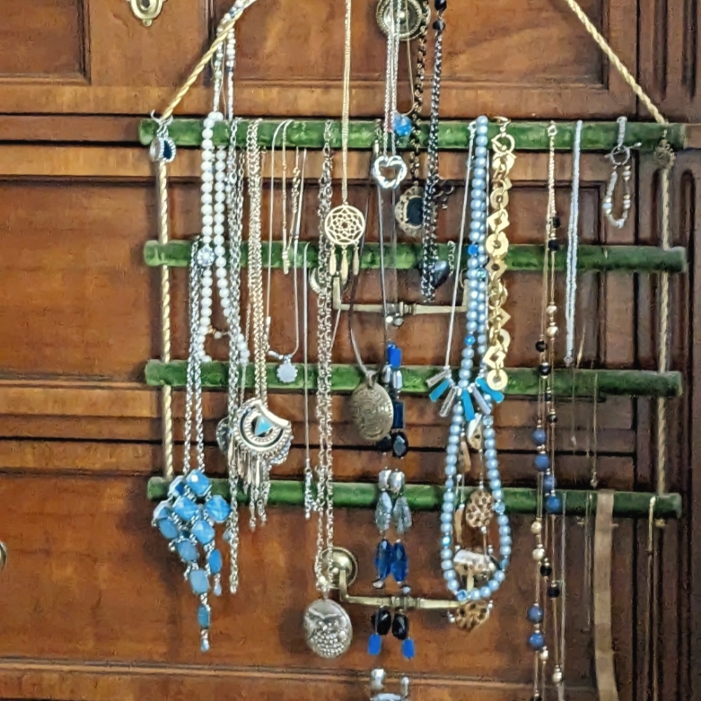 Lots of necklaces and a couple of bracelets